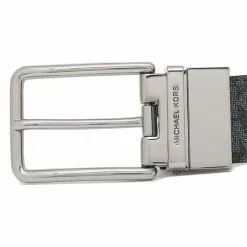 Michael Kors Mens 4-in-1 Signature Canvas Belt Gift Set Box Adml/Pl Blue -Michael Kors store online michael kors 0250 4110065 6