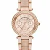 Michael Kors Mini Parker Multifunction Stainless Steel Watch - Rose Gold Tone MK6110