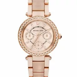 Michael Kors Mini Parker Multifunction Stainless Steel Watch - Rose Gold Tone MK6110
