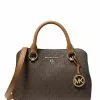 Michael Kors Edith Small Logo Satchel - Brown