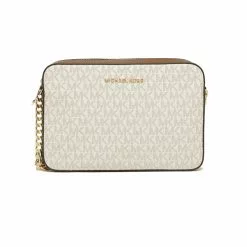 Michael Kors Jet Set Item Crossbody Bag In Signature Vanilla 35F8GTTC3B
