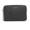 Michael Kors Jet Set Item Crossbody Bag In Signature Black Silver 35F8STTC3B NEW LOGO -Michael Kors store online michael kors 0639 4335116 1