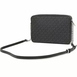 Michael Kors Jet Set Item Crossbody Bag In Signature Black Silver 35F8STTC3B NEW LOGO -Michael Kors store online michael kors 0639 4335116 4