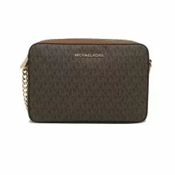 Michael Kors Jet Set Item Crossbody Bag In Signature Brown 35F8GTTC3B