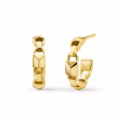 Michael Kors Women's 14k Gold-plated Sterling Silver Hoop Earrings MKC1013AA710