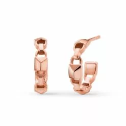 Michael Kors Women's 14k Rose Gold-plated Sterling Silver Hoop Earrings MKC1013AA791