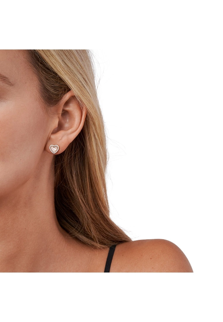 Michael Kors Love Pave and Mother of Pearl Heart Earrings MKC1340A6791 4 Michael Kors Love Pave and Mother of Pearl Heart Earrings MKC1340A6791 - Image 2