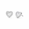 Michael Kors Love Pave and Mother of Pearl Heart Earrings MKC1340AH040 -Michael Kors store online michael kors 0776 4179936 1