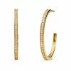Michael Kors Mercer Link 14k Gold-Plated Sterling Silver Hoops MKC1178AN710