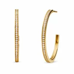 Michael Kors Mercer Link 14k Gold-Plated Sterling Silver Hoops MKC1178AN710