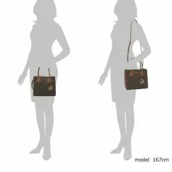 Michael Kors Mercer Medium Logo and Leather Accordion Crossbody Bag 35S1GM9M2B Brown -Michael Kors store online michael kors 1107 9094706 7