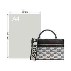 Michael Kors JET SET ITEM Medium canvas and leather Ladies carry a box bag on one shoulder 35S2GTTC6J -Michael Kors store online michael kors 1169 5499236 5