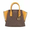 Michael Kors Signature Small Avril 35F1G4VM2B Top Zip Satchel Bag In Brown Acorn -Michael Kors store online michael kors 1300 1453706 1