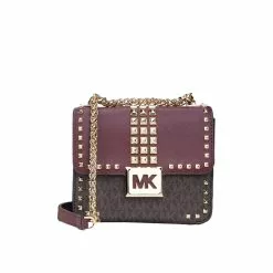Michael kors women's PVC with Leather One Shoulder Messenger chain bag
