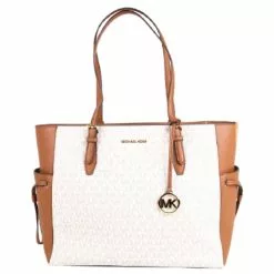 Michael Kors Large Signature Gilly 35S1G2GT7B Drawstring Tote Bag In Vanilla