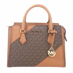 Michael Kors Medium Hope 35S1GWXM2L Satchel Bag In Brown Multi