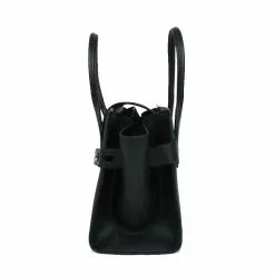 Michael Kors Medium Carmen 35S2SNMS8L Flap Satchel Bag In Black With Silver Hardware -Michael Kors store online michael kors 2108 6894126 5