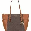 Michael Kors Charlotte Large Tote Bag In Signature - Brown