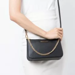 Michael Kors Jet Set Travel Medium Zip Pouchette - Black -Michael Kors store online michael kors 2209 5517085 4