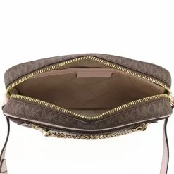 Michael Kors Jet Set Item Signature Large Chain Crossbody Bag - Brown/Pink -Michael Kors store online michael kors 2214 6031185 3