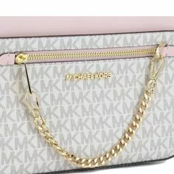 Michael Kors Jet Set Item Signature Large Chain Crossbody Bag - Power Blush -Michael Kors store online michael kors 2291 9697006 5