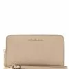 Michael Kors Jet Set Travel Medium Zip Around Phone Wallet - Buff