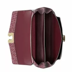 Michael Kors Lita Medium Two-Tone Logo Crossbody Bag - Merlot -Michael Kors store online michael kors 2350 8797306 4