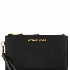 Michael Kors Jet Set Travel Large Double Zip Wristlet - Black