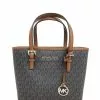 Michael Kors Jet Set Travel Extra-Small Logo Top Zip Tote Bag - Brown -Michael Kors store online michael kors 2413 5597006 1