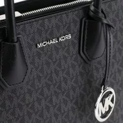 Michael Kors Mercer Medium Messenger Signature Crossbody Bag - Black -Michael Kors store online michael kors 2442 7558706 5