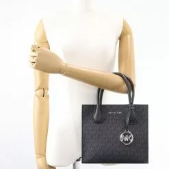 Michael Kors Mercer Medium Messenger Signature Crossbody Bag - Black -Michael Kors store online michael kors 2442 7558706 6