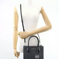 Michael Kors Mercer Medium Messenger Signature Crossbody Bag - Black -Michael Kors store online michael kors 2442 7558706 7