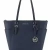 Michael Kors Charlotte Large Top Zip Tote Bag - Navy -Michael Kors store online michael kors 2449 0616606 1