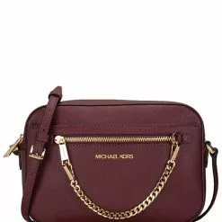 Michael Kors Jet Set Item Large Chain Crossbody Bag - Merlot