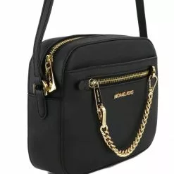 Michael Kors Jet Set Item Large Chain Crossbody Bag - Black -Michael Kors store online michael kors 2477 1924116 4