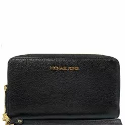 Michael Kors Jet Set Travel Large Flat Multifunction Phone Case Wallet - Black