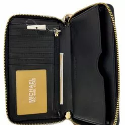 Michael Kors Jet Set Travel Large Flat Multifunction Phone Case Wallet - Black -Michael Kors store online michael kors 2507 9936046 4