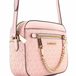 Michael Kors Jet Set Item Signature Large Chain Crossbody Bag - Powder Blush -Michael Kors store online michael kors 2611 7343036 3