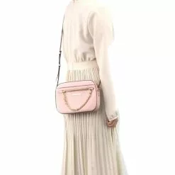 Michael Kors Jet Set Item Signature Large Chain Crossbody Bag - Powder Blush -Michael Kors store online michael kors 2612 7343036 7