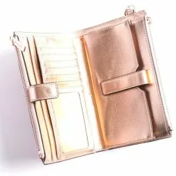 Michael Kors Jet Set Travel Large Double Zip Wristlet In Signature - Rose Gold -Michael Kors store online michael kors 2848 0447936 3