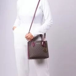 Michael Kors Mercer Medium Messenger Signature Crossbody Bag - Merlot -Michael Kors store online michael kors 2998 5615916 8
