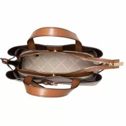 Michael Kors Emilia Large Satchel - Brown -Michael Kors store online michael kors 3045 1194636 4