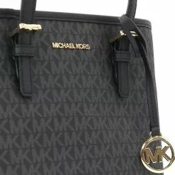 Michael Kors Jet Set Travel Extra-Small Logo Top-Zip Tote Bag - Black -Michael Kors store online michael kors 3053 0294636 5