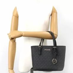 Michael Kors Jet Set Travel Extra-Small Logo Top-Zip Tote Bag - Black -Michael Kors store online michael kors 3054 0294636 6