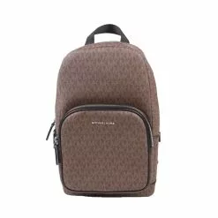 Michael Kors Men's Signature Cooper 37S1LCOY1B Commuter Sling Pack In Brown Black