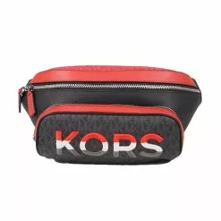 Michael Kors Men's Signature Cooper 37H1LCOY9U Embroidered Belt Bag In Flame Multi