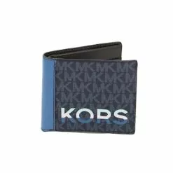 Michael Kors Signature Cooper 36H1LC0F1O Billfold Wallet In Blue Multi