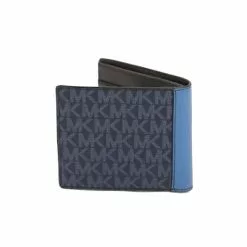 Michael Kors Signature Cooper 36H1LC0F1O Billfold Wallet In Blue Multi -Michael Kors store online michael kors 4273 8491416 4