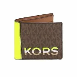 Michael Kors Signature Cooper 36H1LC0F1O Billfold Wallet In Brown Multi