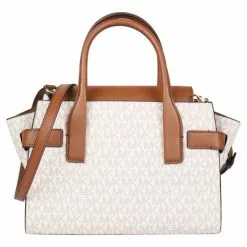 Michael Kors Signature Medium Carmen 35S2GNMS5B Satchel Bag In Vanilla -Michael Kors store online michael kors 4277 4174826 4